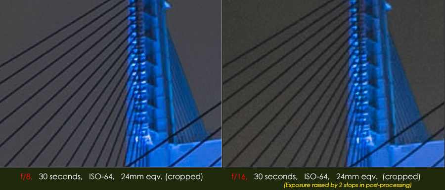 diffraction and starburst effect cropped view