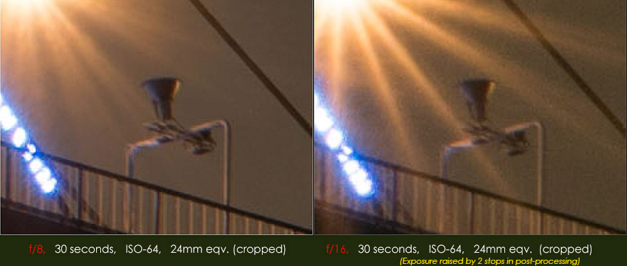 diffraction and starburst effect cropped view