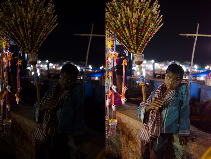 fast shutter-speed darkens a photograph